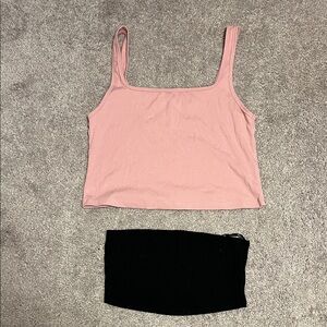 Aeropostale Mauve Ribbed Tank and Wild Honey Bandeu set